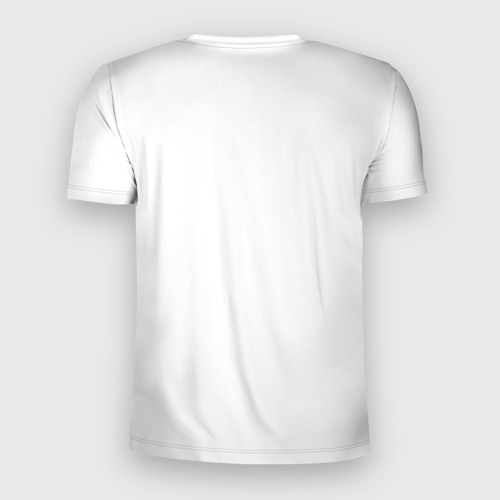 Мужская футболка 3D Slim с принтом Польша домашняя форма, вид сзади #1
