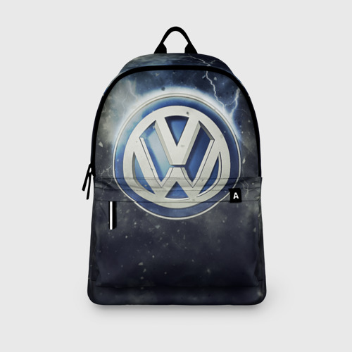 Рюкзак 3D с принтом Логотип Wolksvagen, вид сбоку #3