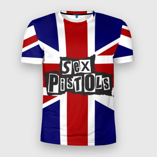Мужская футболка 3D Slim с принтом Sex Pistols, вид спереди #2