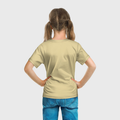 Детская футболка 3D с принтом Старая карта, вид сзади #2