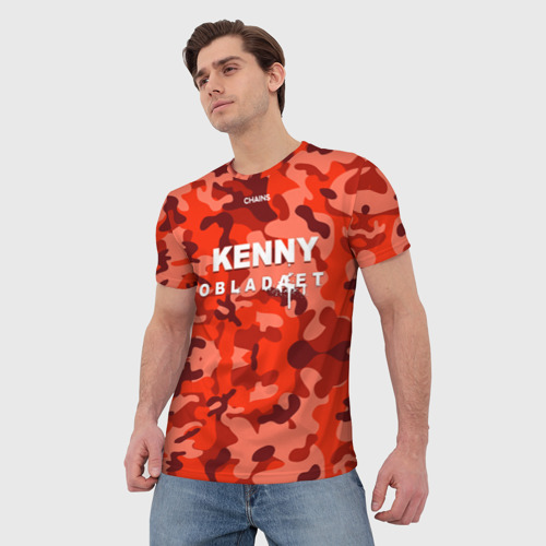 Мужская 3D футболка с принтом Kenny, вид сбоку #3