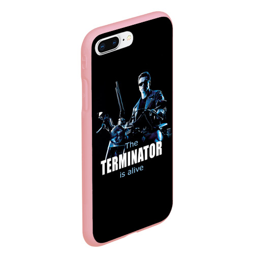 Чехол для iPhone 7Plus/8 Plus матовый с принтом Terminator alive, вид сбоку #3