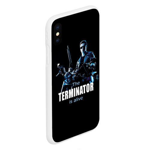 Чехол для iPhone XS Max матовый с принтом Terminator alive, вид сбоку #3