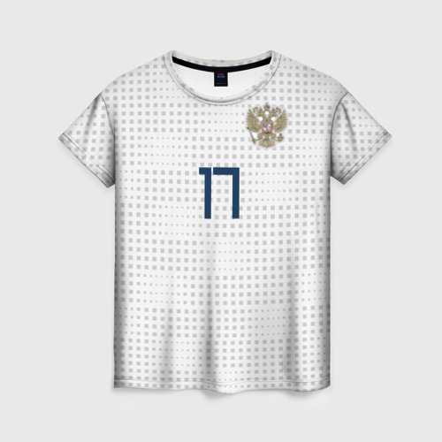 Женская футболка 3D с принтом Головин ЧМ 2018, вид спереди #2