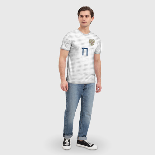 Мужская футболка 3D с принтом Головин ЧМ 2018, вид сбоку #3
