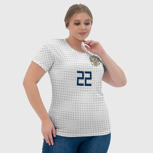 Женская футболка 3D с принтом Дзюба ЧМ 2018, фото #4