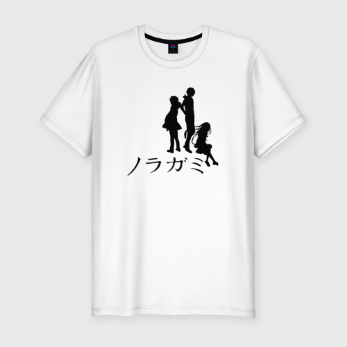 Мужская футболка хлопок Slim с принтом Бездомный Бог Силуэты, вид спереди #2