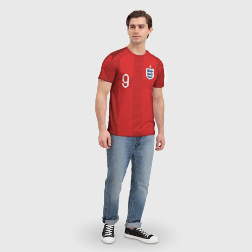 Мужская футболка 3D с принтом Kane away WC 2018, вид сбоку #3