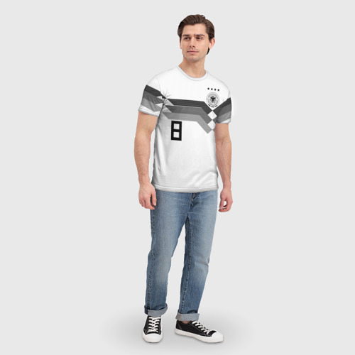 Мужская футболка 3D с принтом Kroos home WC 2018, вид сбоку #3