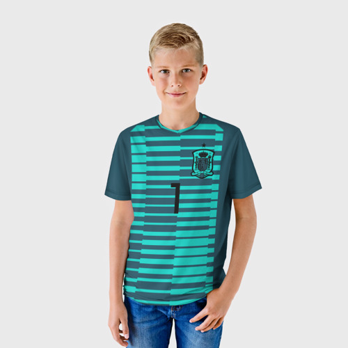 Детская 3D футболка с принтом De Gea WC 2018, фото на моделе #1