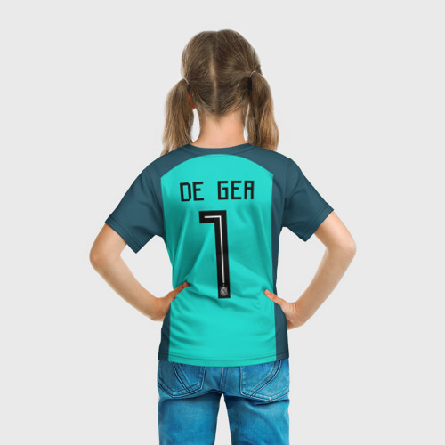 Детская 3D футболка с принтом De Gea WC 2018, вид сзади #2
