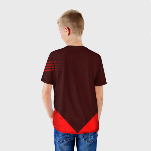 Детская 3D футболка с принтом Kickboxing, вид сзади #2