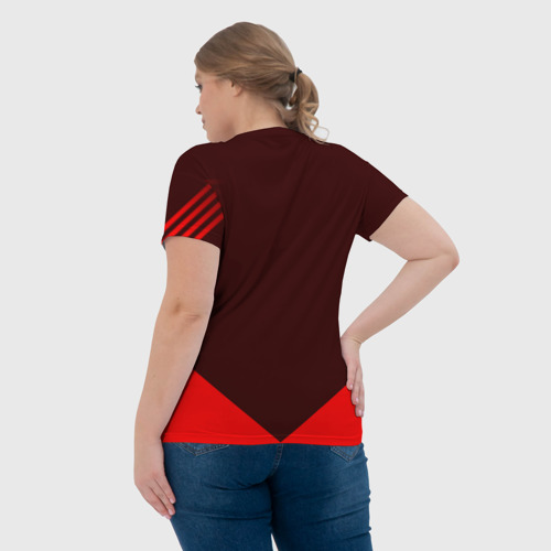 Женская футболка 3D с принтом Kickboxing, вид сзади #2