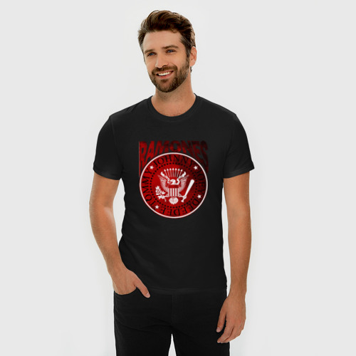 Мужская футболка премиум с принтом Ramones, фото на моделе #1
