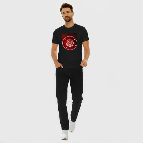 Мужская футболка премиум с принтом Ramones, вид сбоку #3