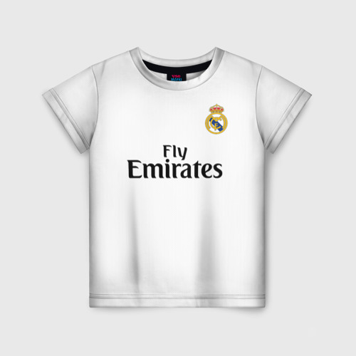 Детская футболка 3D с принтом Ramos home 18-19, вид спереди #2