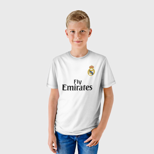 Детская футболка 3D с принтом Ramos home 18-19, фото на моделе #1