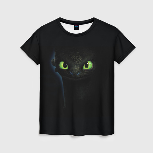 Женская 3D футболка с принтом Как приручить дракона, вид спереди #2