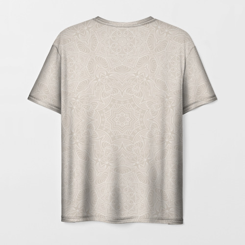 Мужская футболка 3D с принтом Утренняя Йога, вид сзади #1