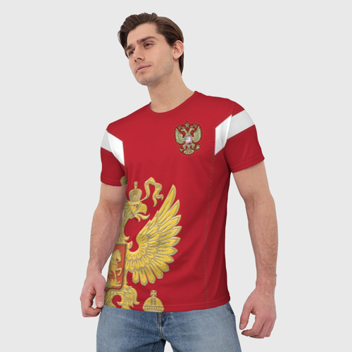 Мужская футболка 3D с принтом Сборная России 2018 Exclusive, фото на моделе #1