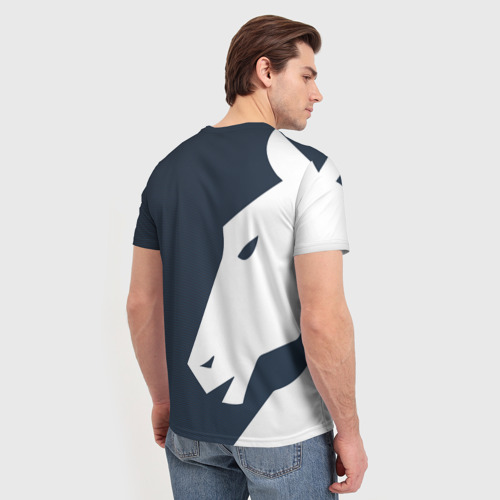 Мужская футболка 3D с принтом Cs:go - Liquid team (2018), вид сзади #2