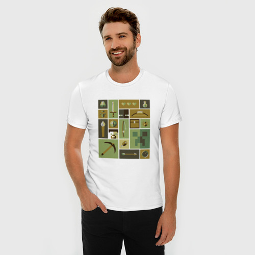 Мужская футболка хлопок Slim с принтом Minecraft New collection 2018, фото на моделе #1