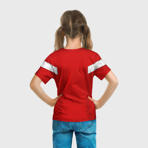 Детская футболка 3D с принтом Сборная России, вид сзади #2