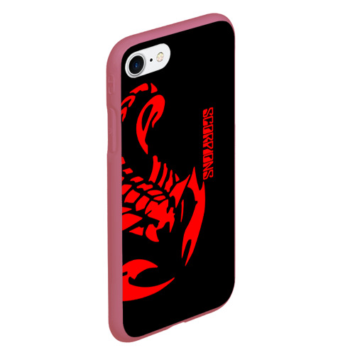 Чехол для iPhone 7/8 матовый с принтом Scorpions, вид сбоку #3