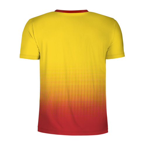 Мужская футболка 3D спортивная с принтом Сборная Испании, вид сзади #1