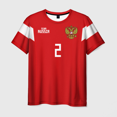 Мужская футболка 3D с принтом Сборная России Фернандес, вид спереди #2