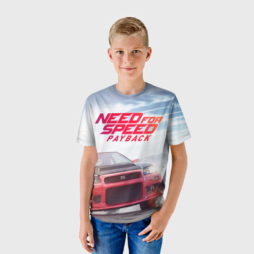 Детская 3D футболка с принтом Need for Speed: Payback, фото на моделе #1