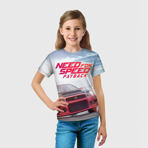 Детская 3D футболка с принтом Need for Speed: Payback, вид сбоку #3