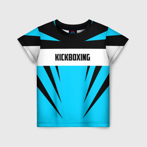 Детская футболка 3D с принтом Kickboxing, вид спереди #2