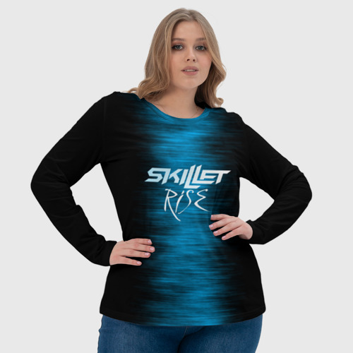 Женский лонгслив 3D с принтом Skillet Rise, фото #4