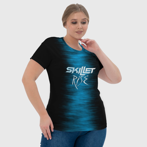 Женская футболка 3D с принтом Skillet Rise, фото #4