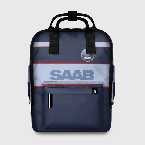 Женский рюкзак 3D с принтом Saab, вид спереди #2