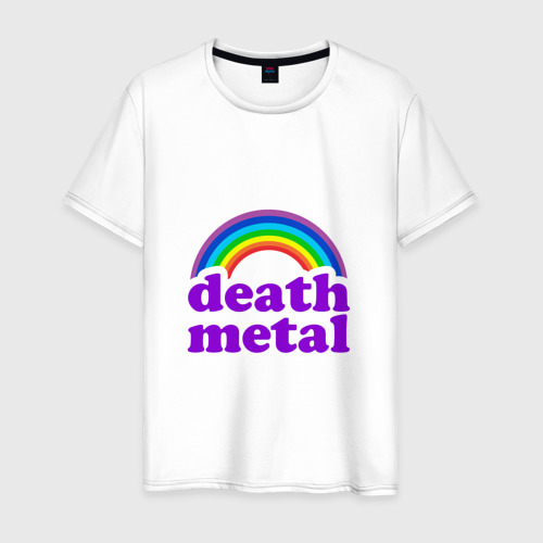 Мужская футболка с принтом Death metal, вид спереди #2