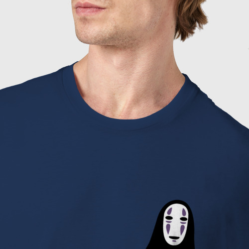 Мужская футболка хлопок с принтом Безликий бог в кармане, фото #4