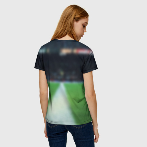 Женская футболка 3D с принтом Акинфеев Игорь, вид сзади #2