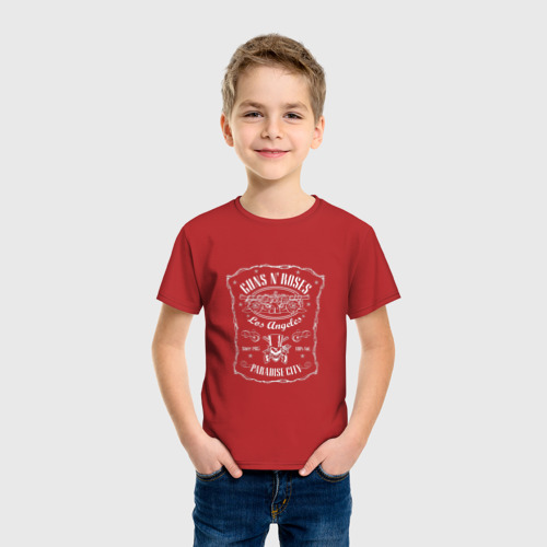 Детская футболка хлопок с принтом GunsN'Roses, фото на моделе #1