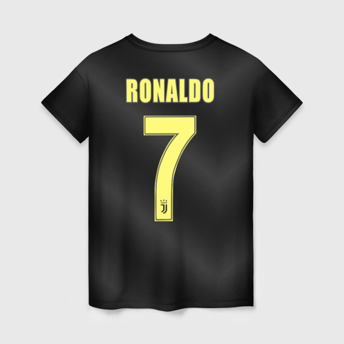 Женская футболка 3D с принтом Ronaldo alternative 18-19, вид сзади #1