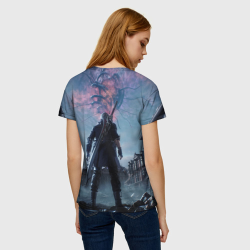 Женская футболка 3D с принтом DEVIL MAY CRY 5, вид сзади #2