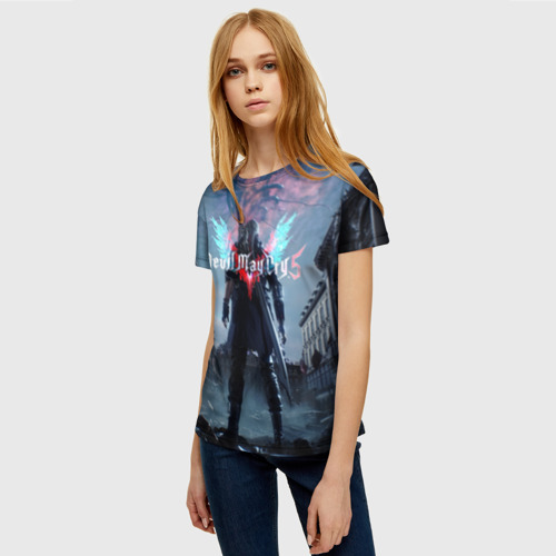 Женская футболка 3D с принтом DEVIL MAY CRY 5, фото на моделе #1