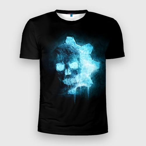 Мужская футболка 3D Slim с принтом Gears of War2, вид спереди #2