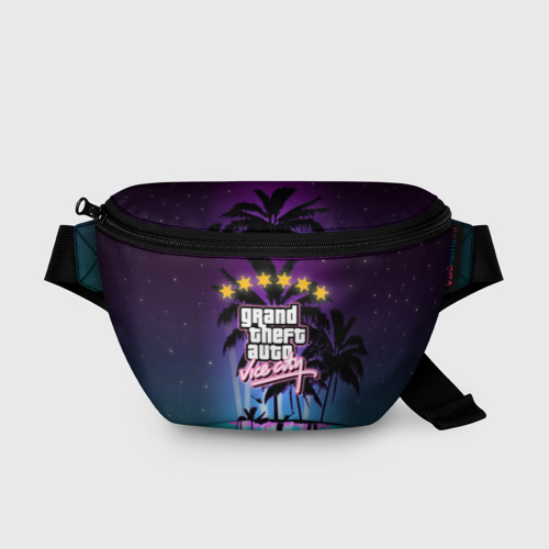 Поясная сумка 3D с принтом GTA Vice City, вид спереди #2