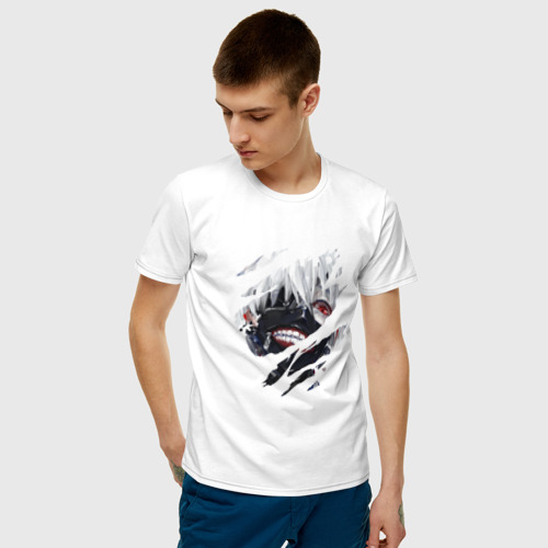 Мужская футболка с принтом Токийский гуль, фото на моделе #1