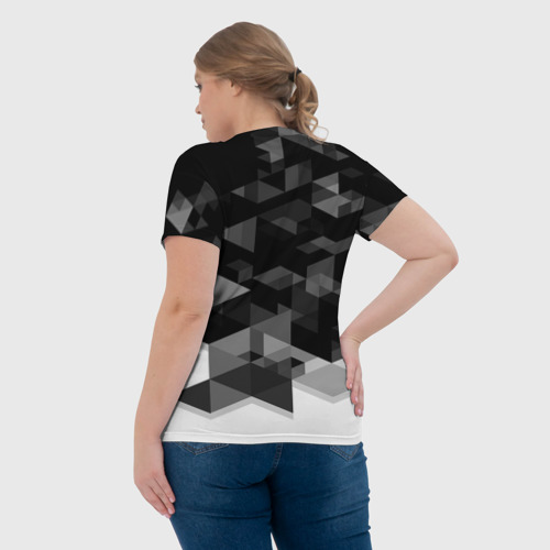 Женская футболка 3D с принтом RONALDO JUVE SPORT, вид сзади #2