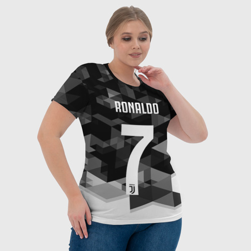 Женская футболка 3D с принтом RONALDO JUVE SPORT, фото #4