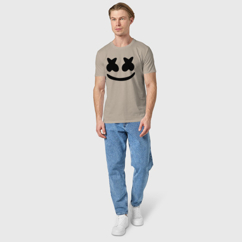 Мужская футболка хлопок с принтом Маршмеллоу, вид сбоку #3