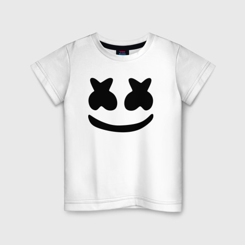 Детская футболка хлопок с принтом Маршмеллоу, вид спереди #2